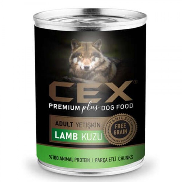 Cex Tahılsız Parça Kuzu Etli Yaş Köpek Maması 415 gr