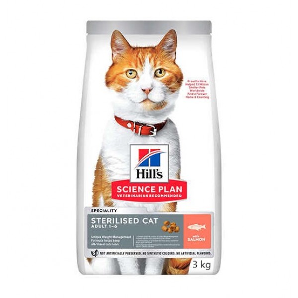 Hills Somonlu Kısır Kedi Maması 3 kg