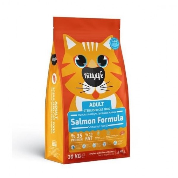 Kittylife Kısır Kedi Maması Somonlu 10 kg