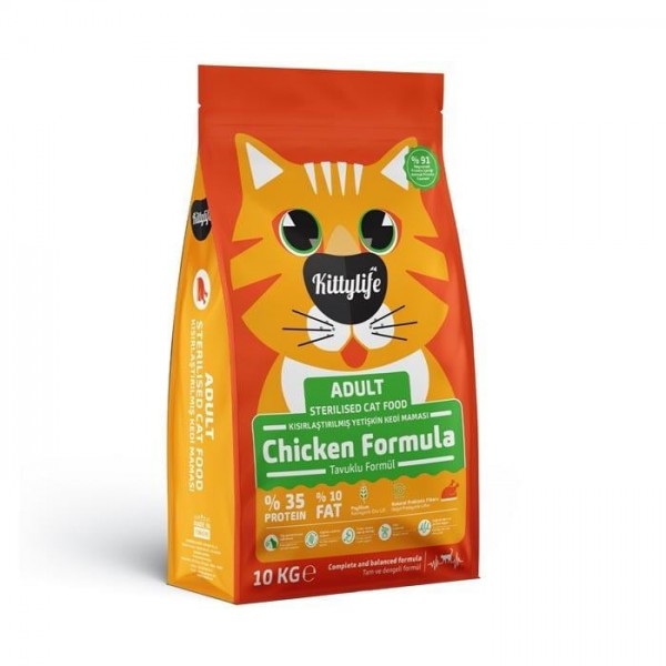 Kittylife Tavuklu Kısır Kedi Maması 10 kg