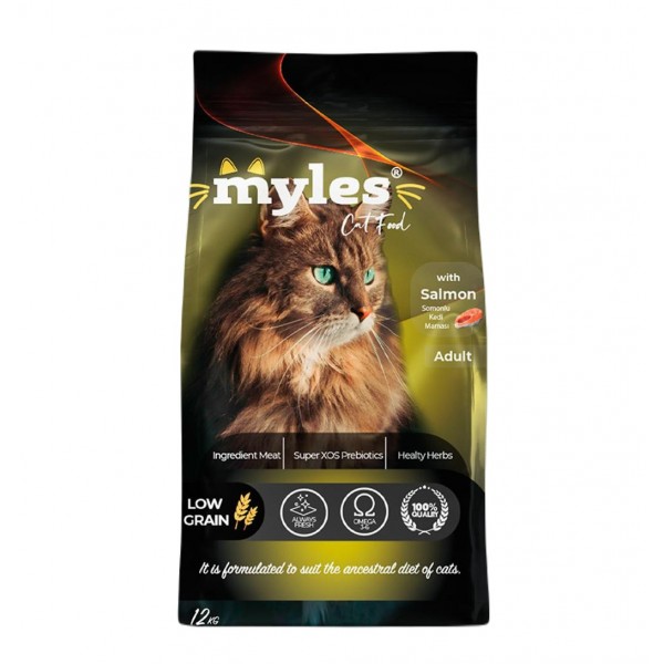 Myles Somonlu Yetişkin Kedi Maması 12 kg