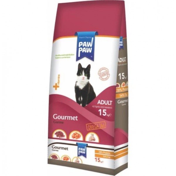 Paw Paw Gourmet Kedi Maması 15 kg