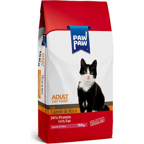 Paw Paw Kuzu Etli Kedi Maması 15 kg
