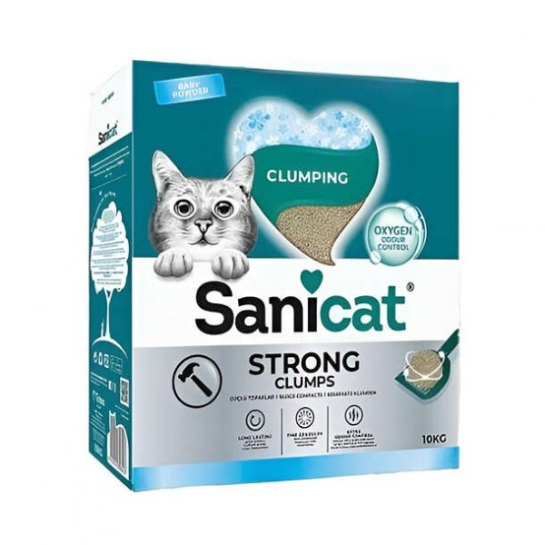 Sanicat Strong Clumps Ekstra Güçlü Kedi Kumu 10 kg