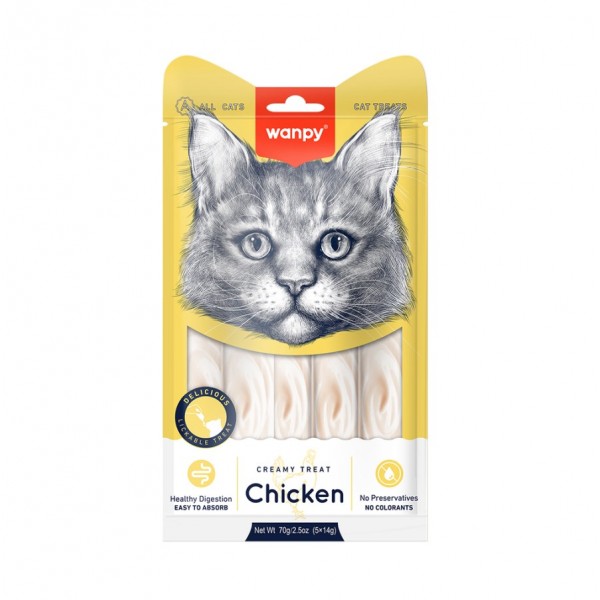 Wanpy Tavuklu Sıvı Kedi Ödülü 70 gr